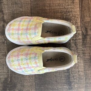 Cat & Jack Pink and Yellow Slip-On Sneakers